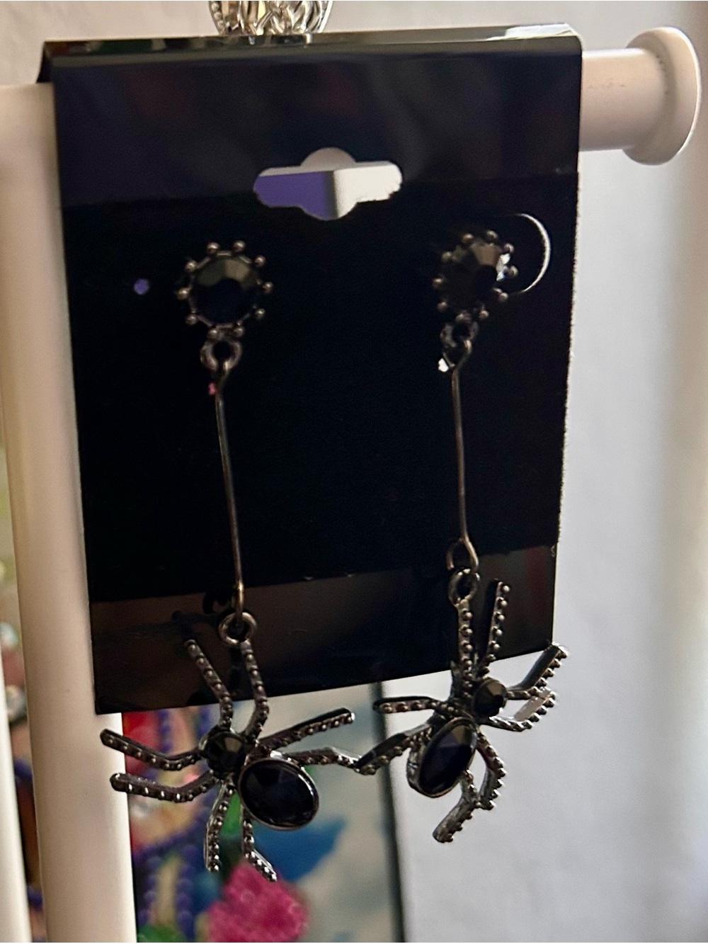 NWOT Black Spider Drop Earrings - Women Jewelry
